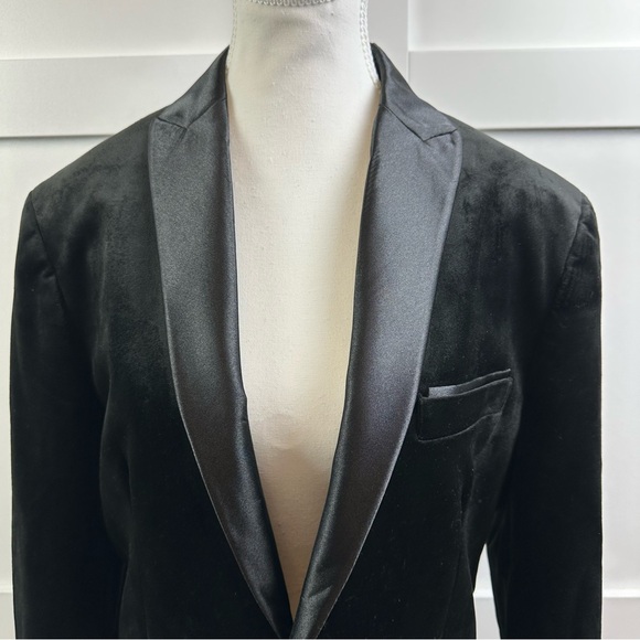 INC International Concepts Men’s Slim Fit Black Velvet Blazer Formal Size Small - Picture 5 of 17